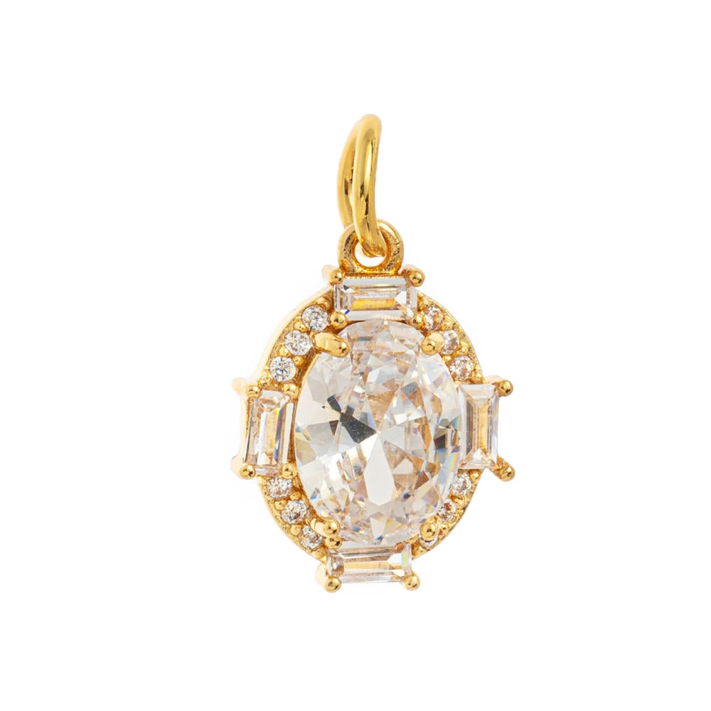 Stainless Steel Adjustable Charm 12 Birthstones Pendant