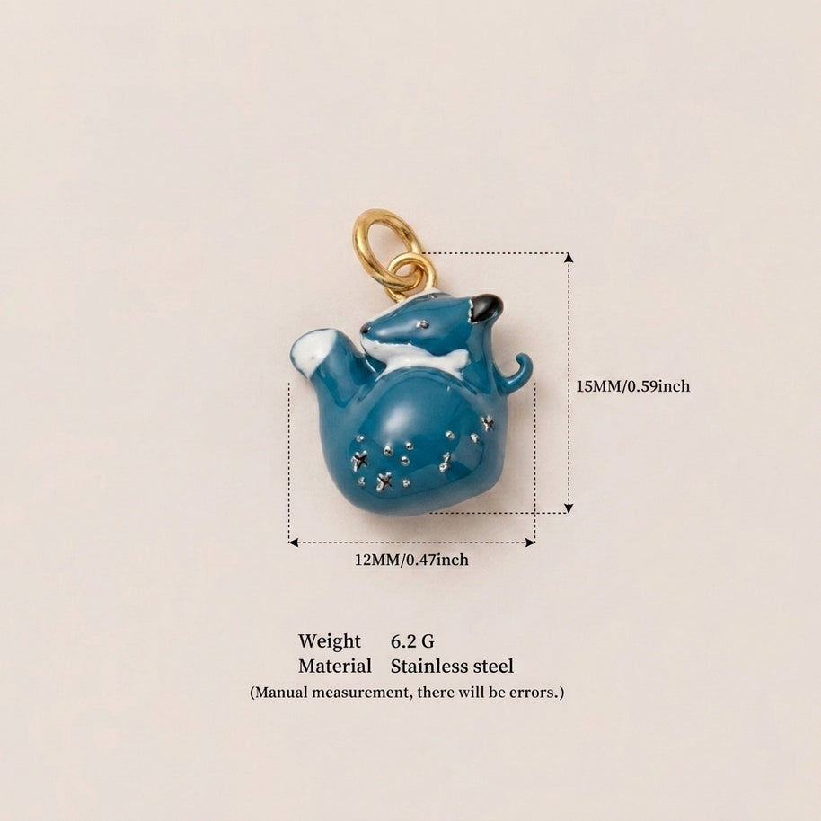 Stainless Steel Ocean Design Sea Animal DIY Pendant JX252227R