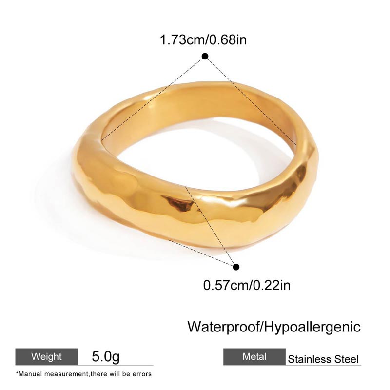 Textured Wave Ring