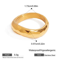 Textured Wave Ring