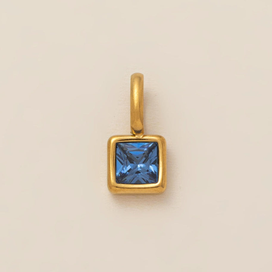 European Colorful 12 Birthstones Pendant Zircon DIY Charm