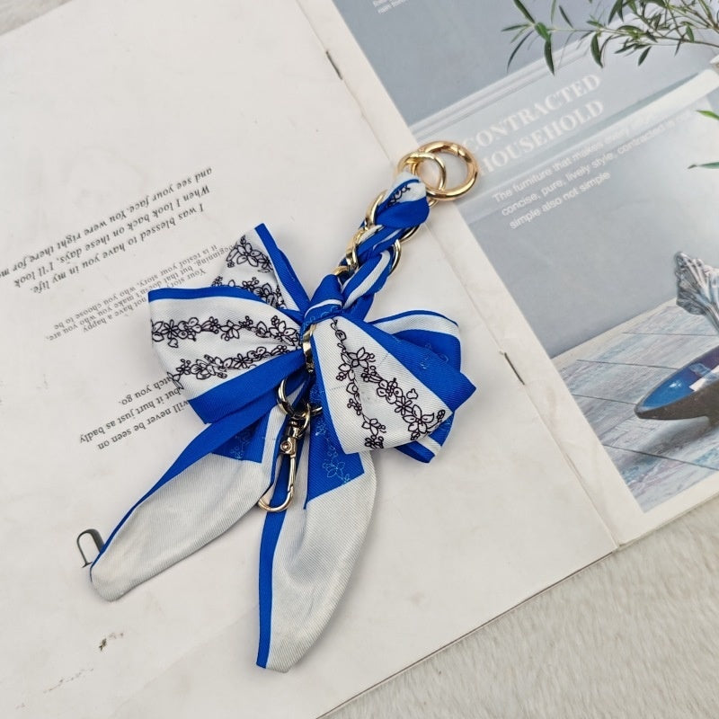 Scarf Keychain | Hand-Woven Bag Charm & Chain Extender