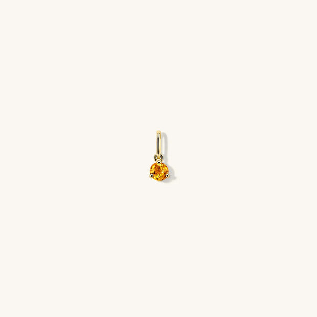 4mm Yellow Crystal Birthstone Charm