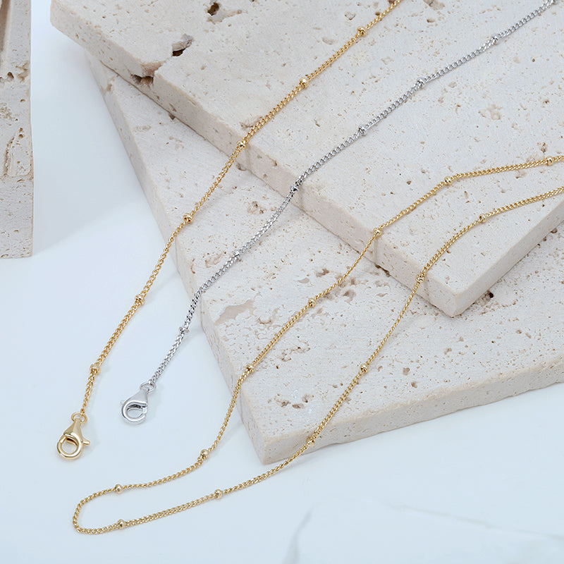 1mm Spheres Chain Necklace