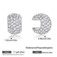 Clip-On Earrings | No Piercing Zircon | Stainless Steel