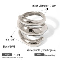 Stainless Steel Ring | Non-Tarnish Luxury | Women's Gift