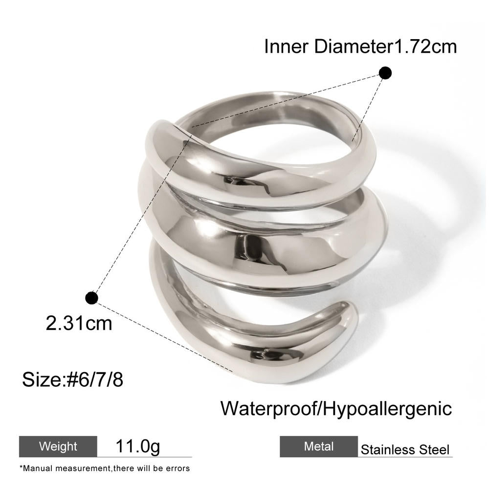 Stainless Steel Ring | Non-Tarnish Luxury | Women's Gift