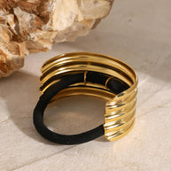 Stainless Steel Hair Tie Ponytail Elastic JXH2407001