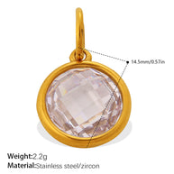 European Vintage Sunflower Water Drop Pendant Steel 18K