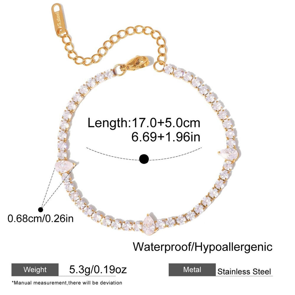 Sparkle Bracelet | Zircon Stainless Steel | Korean Style