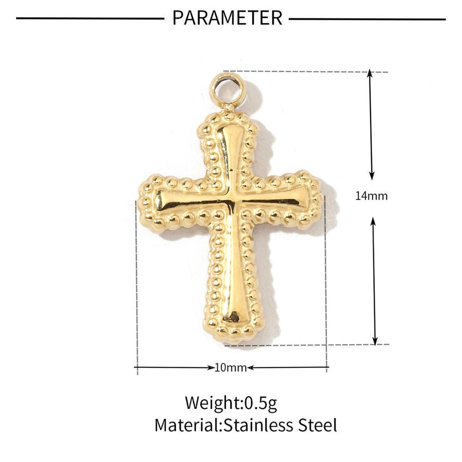 Cross Pig Nose Pendant | Stainless Steel Gothic Charm