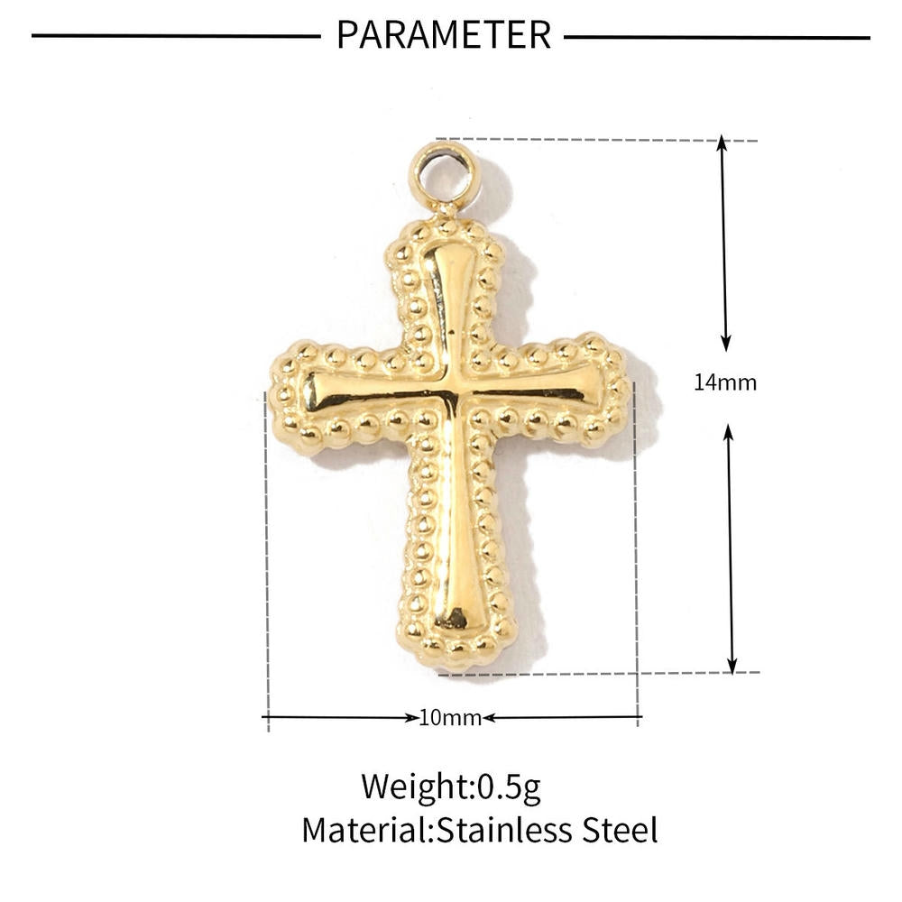 Cross Pig Nose Pendant | Stainless Steel Gothic Charm