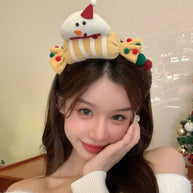 Plush Reindeer Headband | Fluffy Christmas Tree Hair Clip