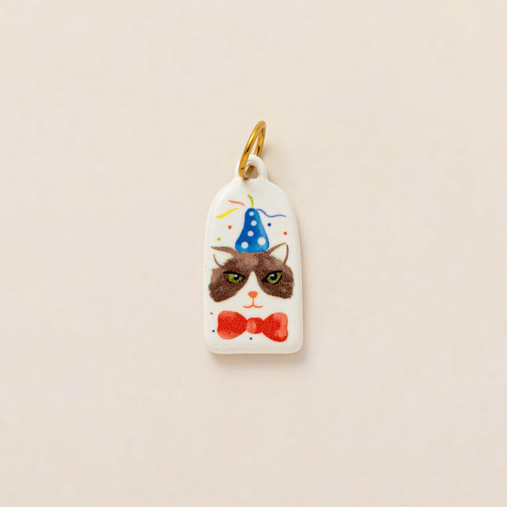 European Cartoon Sea Grass Enamel Pendant 18K Gold Plated