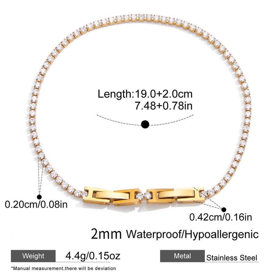 Tennis Bracelet | Zircon Luxury | Stainless Steel Women's