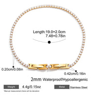 Tennis Bracelet | Zircon Luxury | Stainless Steel Women's