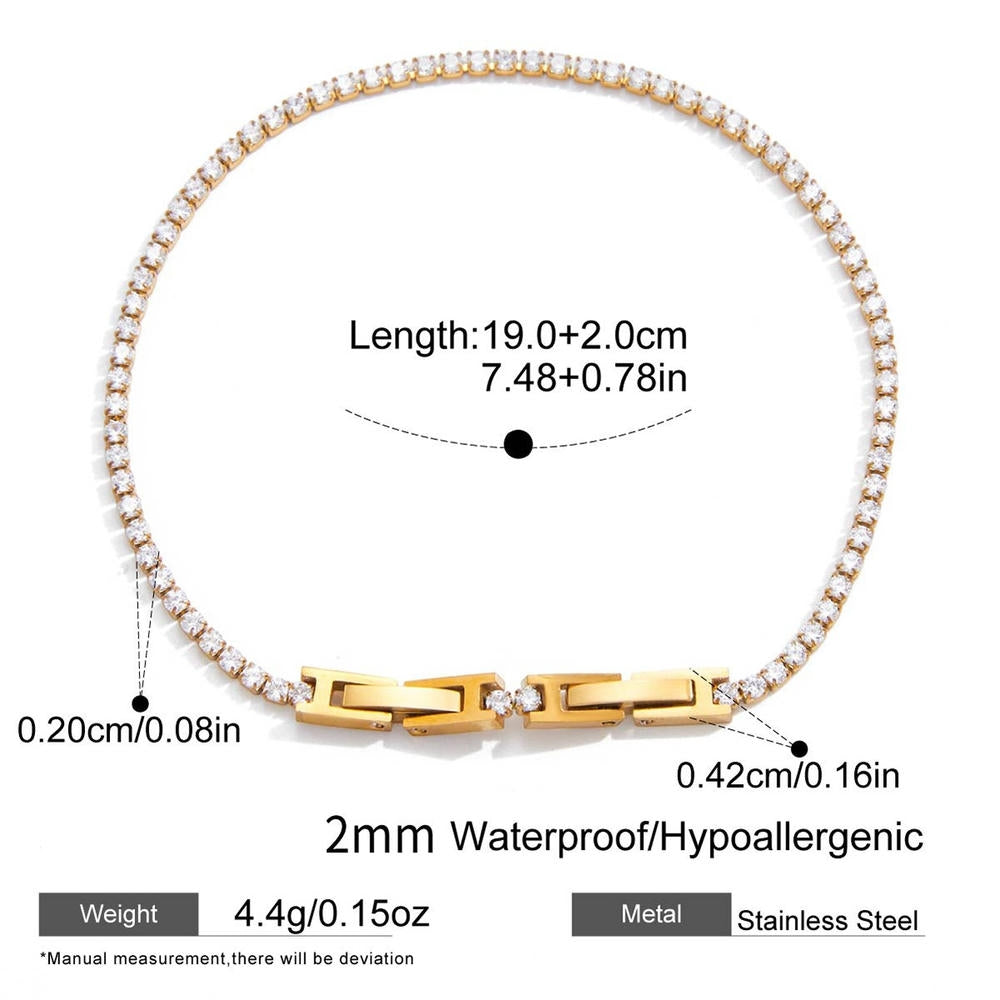 Tennis Bracelet | Zircon Luxury | Stainless Steel Women's