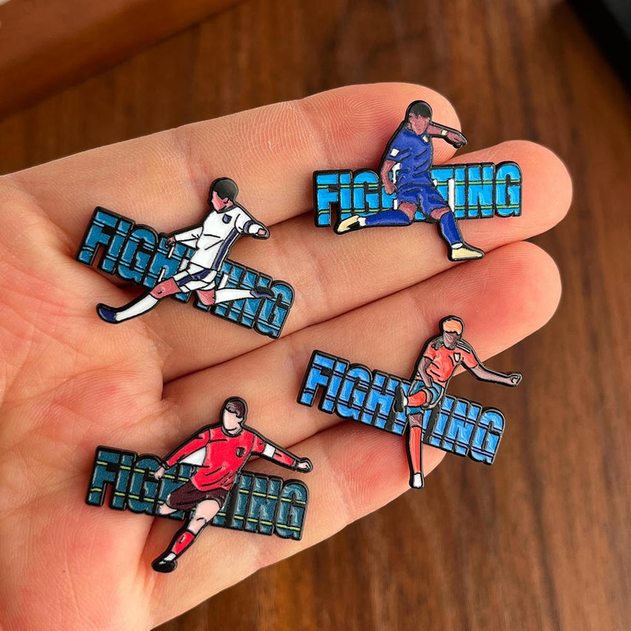 Football Player Pin | Sports Enamel Badge | Backpack cor