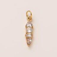 DIY 12 Months Birthstone Zircon Pendant 18K Gold JX24111602M