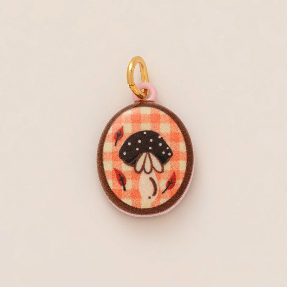 Colorful Pumpkin Bird Enamel Pendant 18K Gold Plated Women