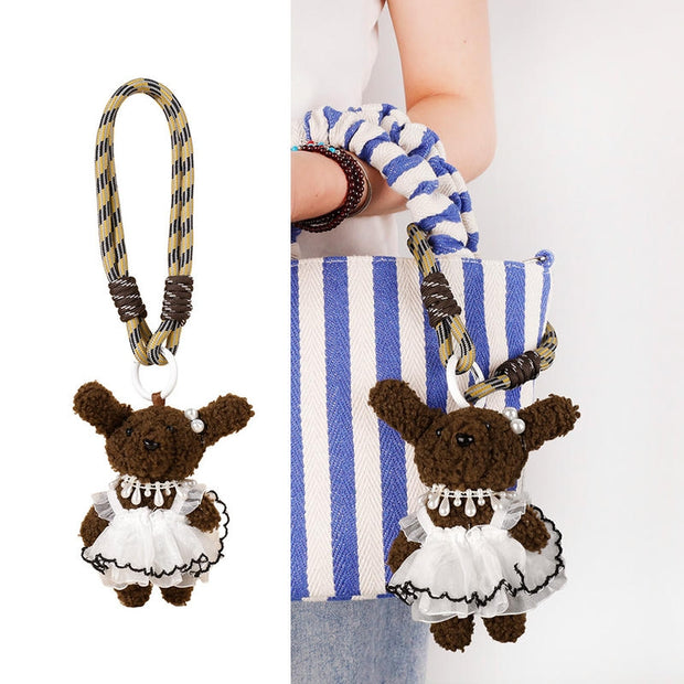 Fruit Bear Keychain | Cute Plush Bag Charm & Car Key Fob