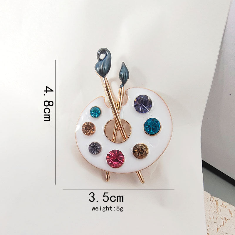 Enamel Palette Brooch | Artist Pin | Unisex Fashion JXBS425