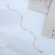 Sterling Silver Bezel Bracelet