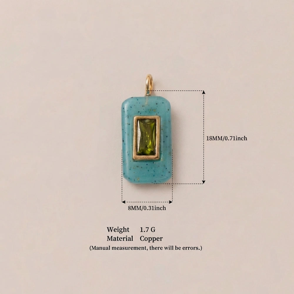 Glass Zircon DIY Pendants Dopamine Colorful Birthstone Charm