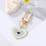 Evil Eye Keychain | Colorful Drop Charm | Heart Shape