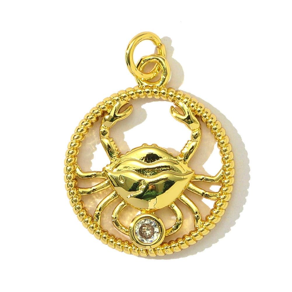 Personalized Zodiac Pendant | Libra Scorpio Zircon Charm