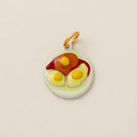 Fashion Pizza Egg Foodie Shoe Decoration Copper JX26041240GK