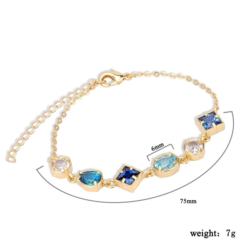 Blue Zircon Bracelet