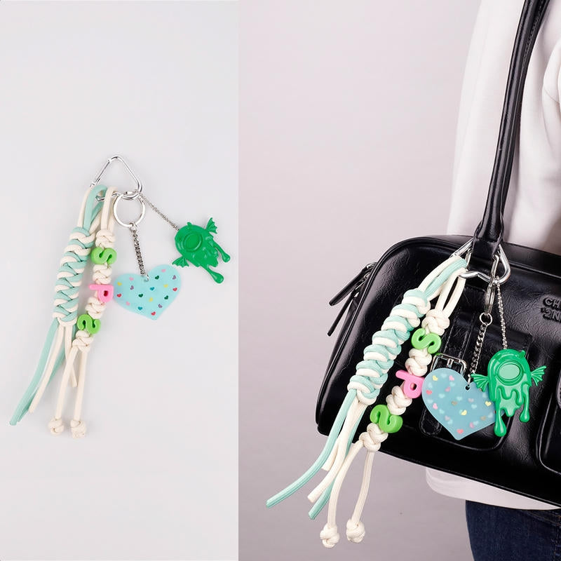 Summer Labubu Keychain | Miu-Style Bag Charm & Phone Strap