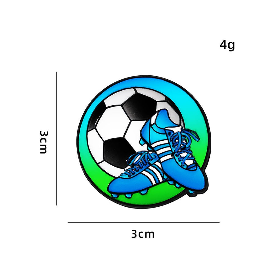 Football Pin Set | Anti-Loss Brooch | Zinc Alloy Fashion
