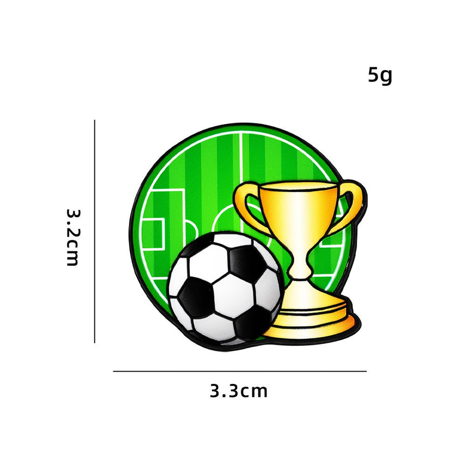 Football Pin Set | Anti-Loss Brooch | Zinc Alloy Fashion