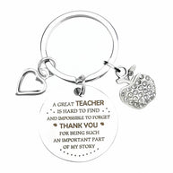Apple Keychain | Teacher Graduation Gift | European Style