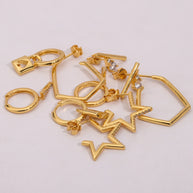 Quality Huggie Triangle Dangle Earrings