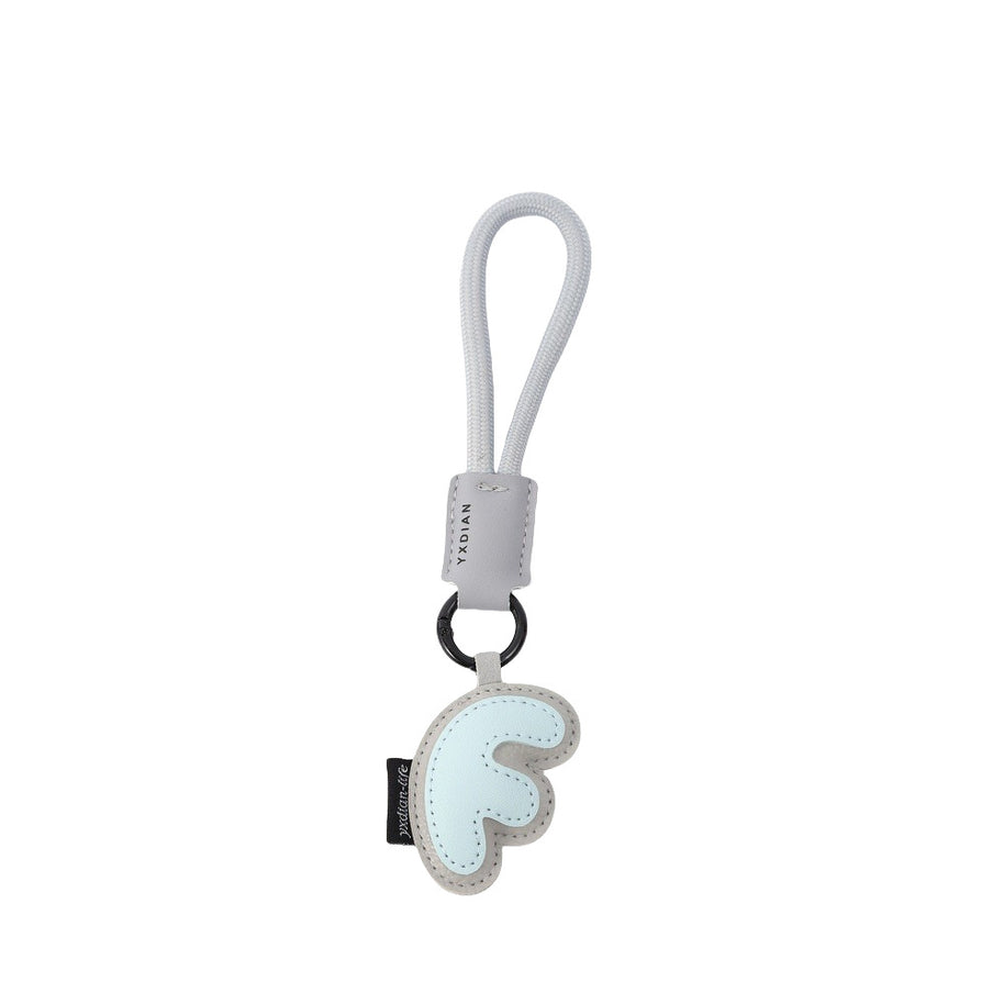 Letter Keychain | Leather Alphabet Charm | Dopamine Style
