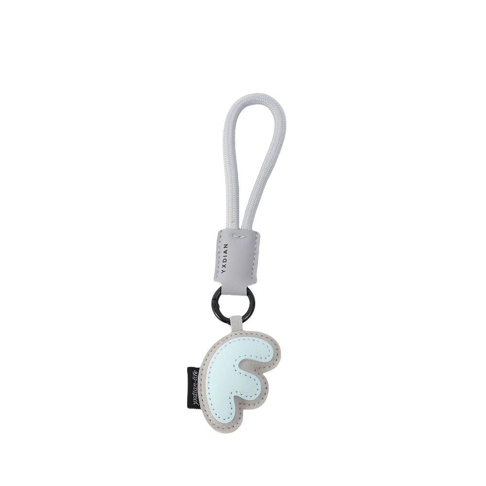 Letter Keychain | Leather Alphabet Charm | Dopamine Style
