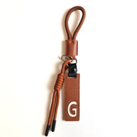 Whale Keychain | Leather Letter Charm | Cute Bag Pendant