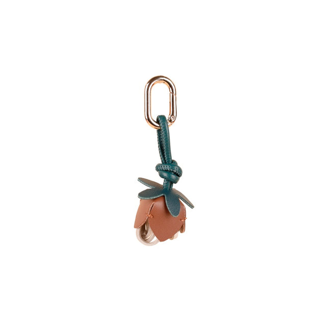 Luxury Rose Keychain | Leather Flower Bud Charm Elegant