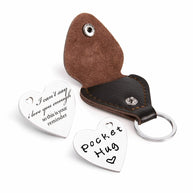 Guitar Pick Keychain | Heart Leather | Music Lover Gift