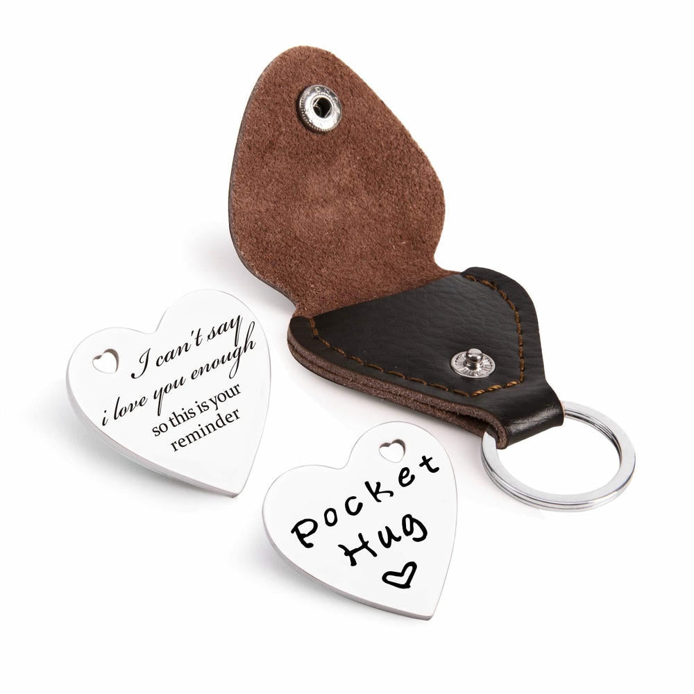 Guitar Pick Keychain | Heart Leather | Music Lover Gift