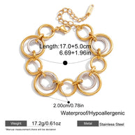 Two-Tone Bracelet | 18K Gold Plated Fade-Resistant Cuff