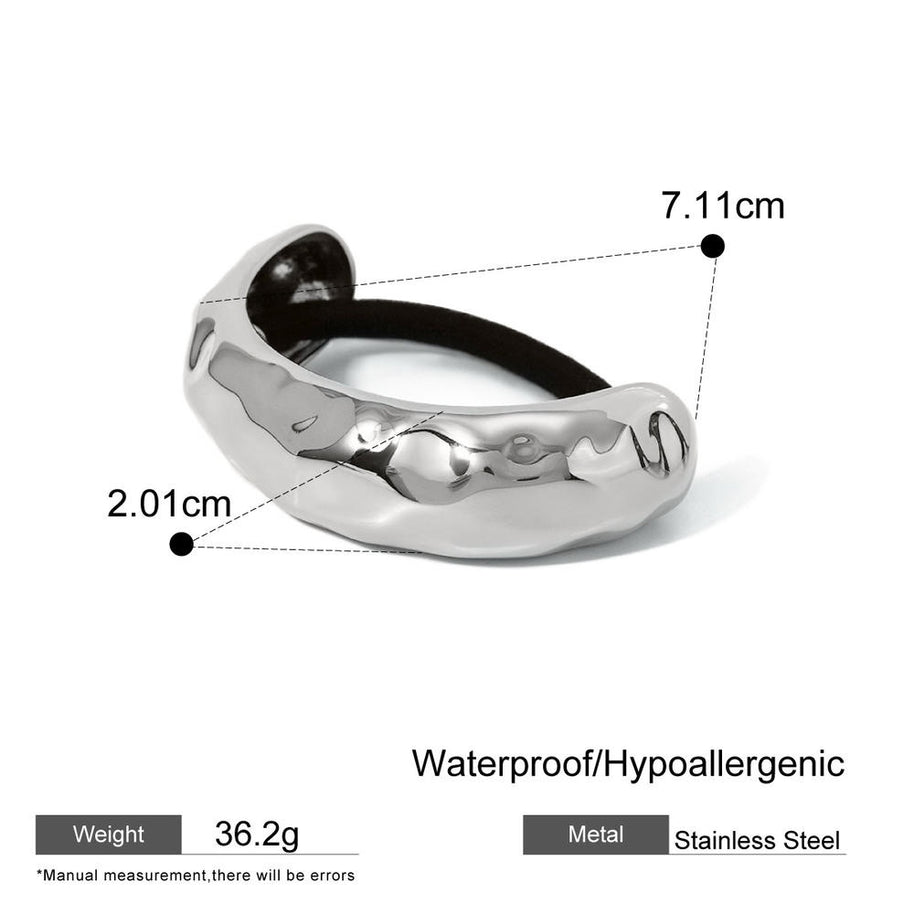 Stainless Steel Hair Tie Ponytail Band JXH2403001