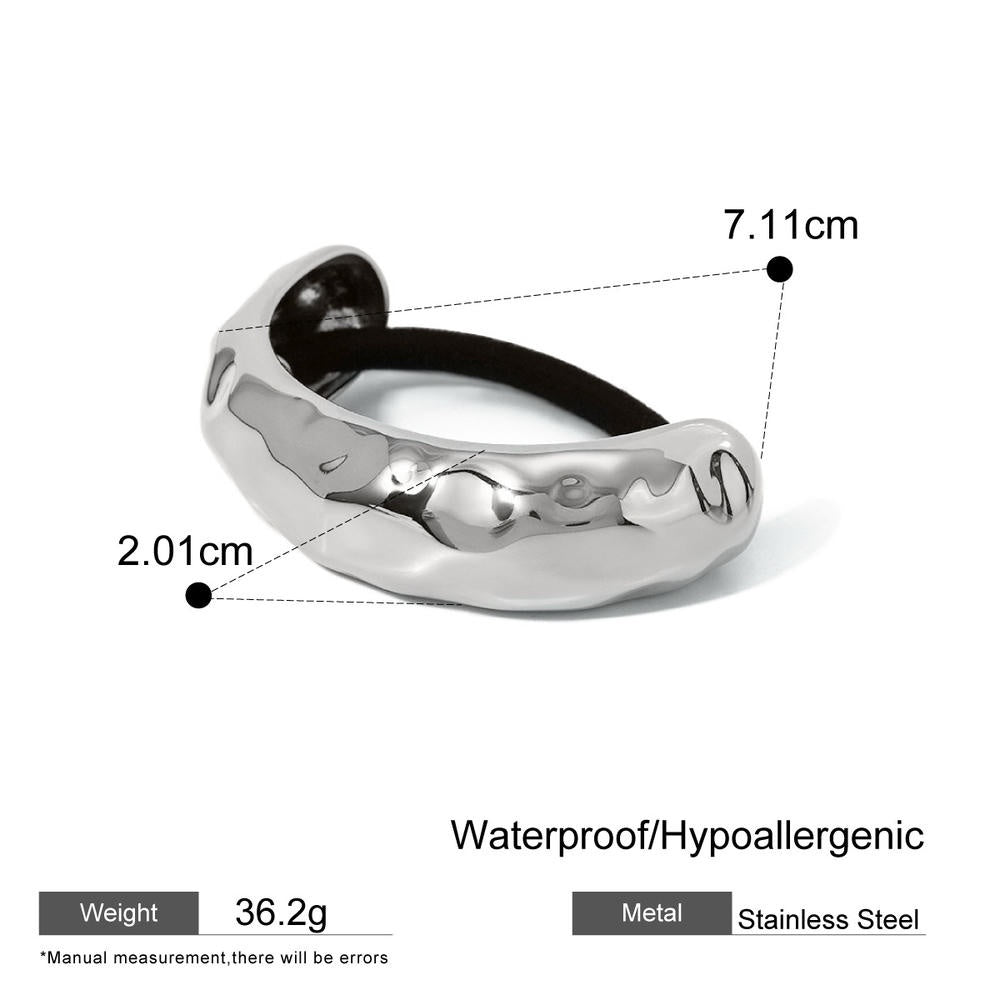 Stainless Steel Hair Tie Ponytail Band JXH2403001