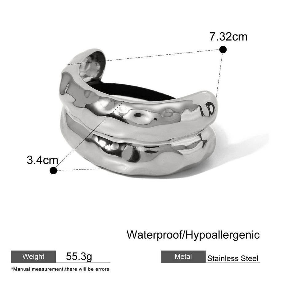 Stainless Steel Hair Tie Ponytail Band JXH2403001