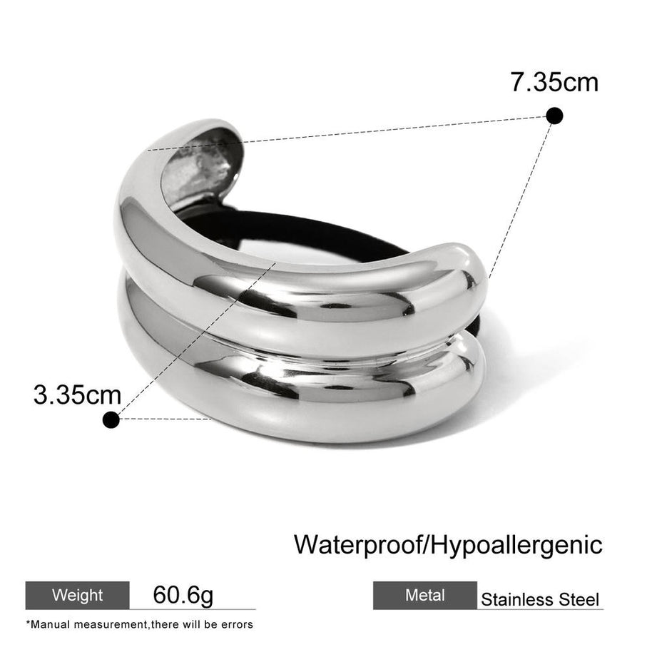 Stainless Steel Hair Tie Ponytail Band JXH2403001