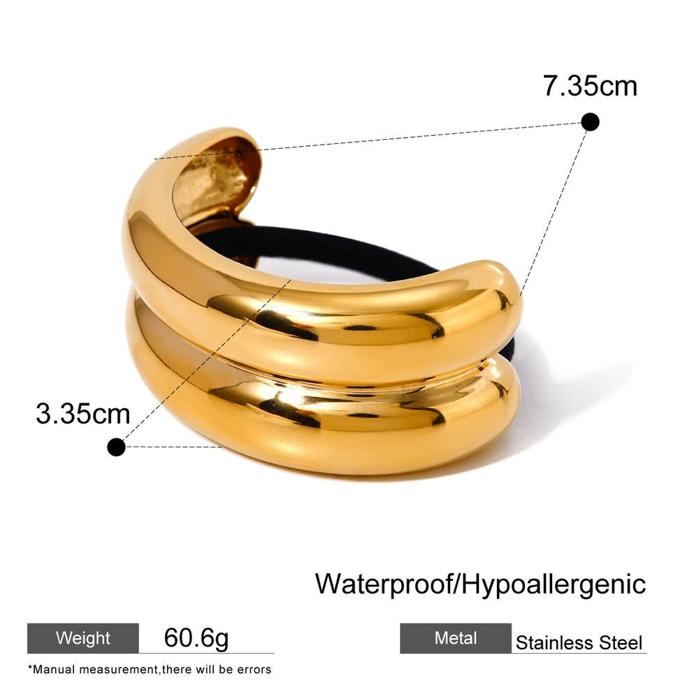Metal Hair Tie Minimalist Ponytail Holder JXH2403004