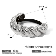 Stainless Steel Hair Tie Ponytail Band JXH2403001